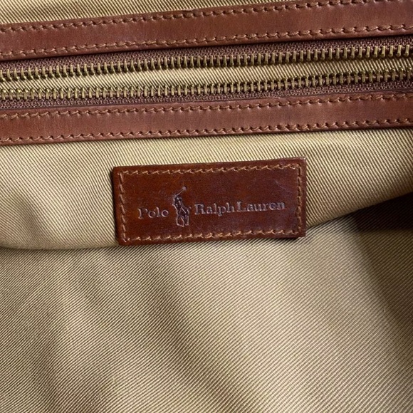 RALPH LAUREN Tartan Plaid Brown Green Doctors Bag Boston Weekend Travel Suitcase - Picture 11 of 17